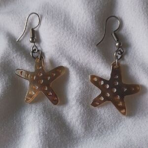 Starfish Dangle Shiny Handmade Earrings